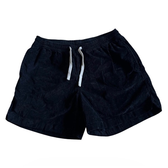 Bear Bottom Other - Bear Bottom Corduroy Shorts Mens Large Black Elastic Waist Drawstring 5.5"